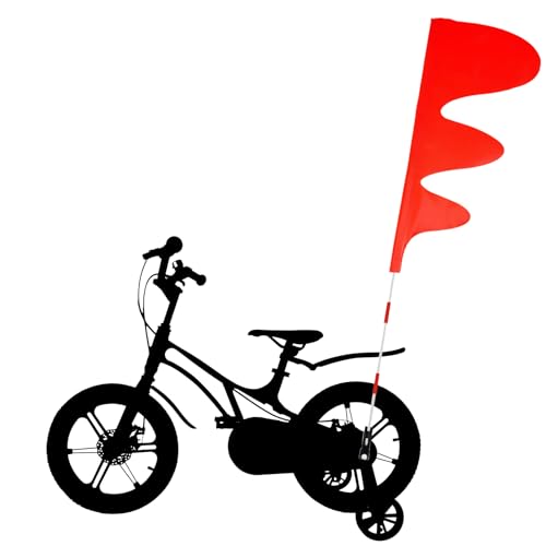 Bike Safety Flags Kids Bike Flag, Bike Trailer Flag Adjustable 6 Feet Height Dinosaur Tail Shape...