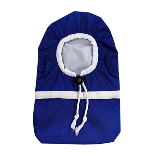 Manga protectora para bolsa de poliéster con apertura redonda y acabado azul
