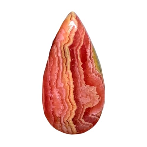 Rhodochrosite naturelle cabochon en poire 32x16mm unique pour bijoux d'exception
