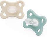 MAM Comfort All Silicone Soothers | 3-12 Months | 2 Pack | Comes in Dummy Steriliser Case | Sustainable Materials | Baby Accessories | Blue/Cream (Various Designs)