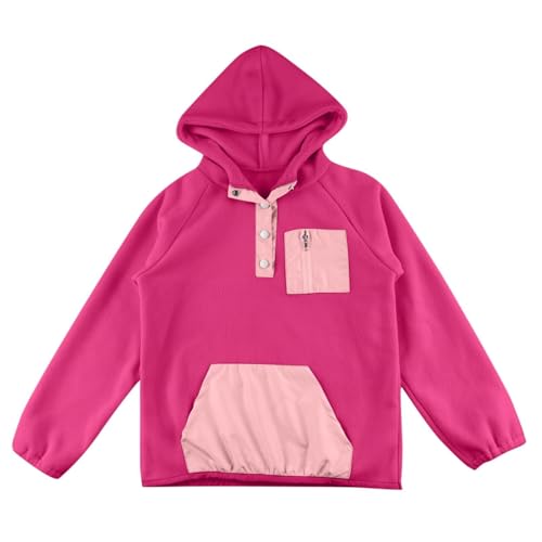 Teen Girls Hoodie Sherpa Lined Fleece Sweatshirts Kids Warm Winter Button Down Zip Up Hooded Outwear With Pockets2
