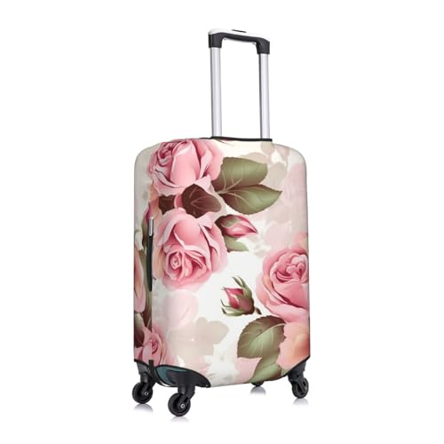 Travel Luggage Cover for Suitcase Tsa Approved, Washable Elastic Suitcase Protector, Rose Floral Suitcase Cover Anti-scratch Baggage Cover Fits 22-24 Inch Luggage Sleeve Medium3