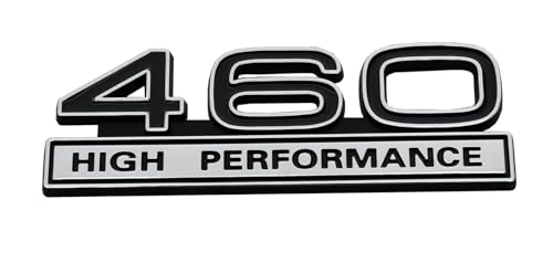 Image of 2pcs 460 7.5 Liter High Performance Engine Emblems Badge 3D Decals Stickers Cars Trucks (Chrome Black)