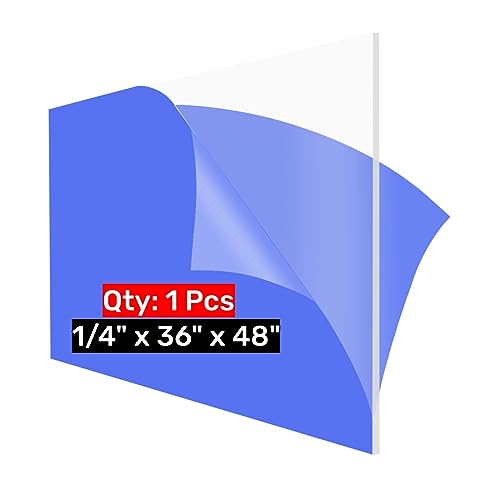 GetWant 36x48 Plexiglass Sheets 1/4 inch Thick Clear...
