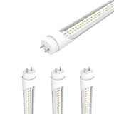 LEDMyplace 4FT LED T8 Ballast Bypass Type A+B Light Tube, 22W, 2860lm, Single/Double End Powered, ETL Listed, Replacement, T8 Bulbs 4 Foot 5000K, Clear, 3000K-6500K Selectable Lighting, 4 Pack