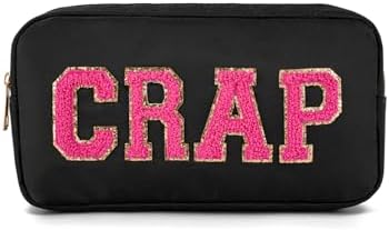 Friends Themed Gift,Chenille Letter Cosmetic Bag