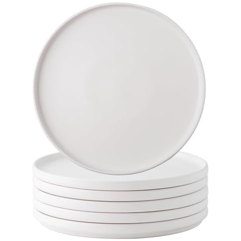 AmorArc Ceramic Dinner Salad Plates Set of 6, 8.0 Inch Cover