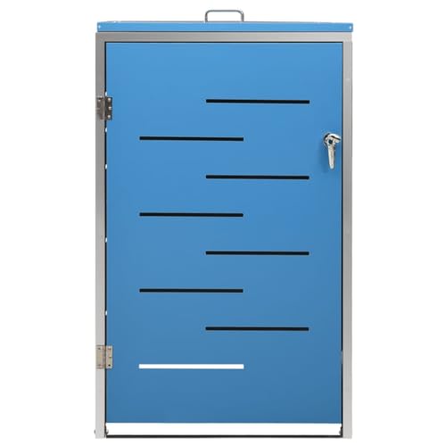Caja para basura de acero inoxidable con proteccion visual elegante para entrada de casa 5