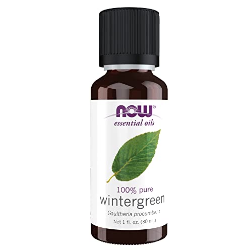 NOW Essential Oils, Wintergreen Oil, Stimulating Aromatherapy Scent, Steam Distilled, 100% Pure, Vegan, Child Resistant Cap, 1-Ounce