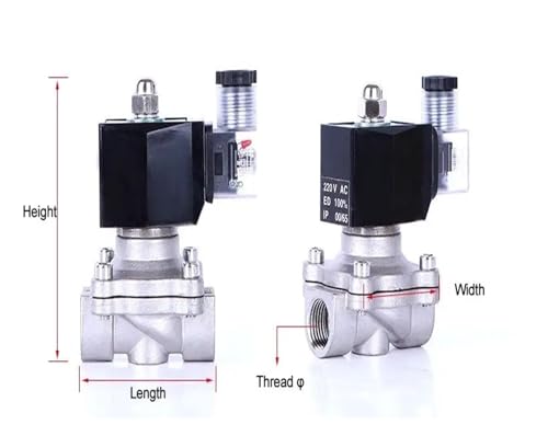 Électrovanne 3/4 normalement fermée inox DC24V vanne solénoïde eau - 4