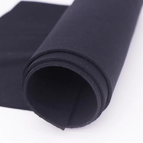 Néoprène noir 1.2mm tissu élastique et imperméable pour sport nautique 130x90cm