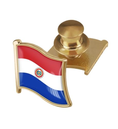 Image of vmcoatdu Country Flag Backs Locking Pin Keepers Locking Clasp Pin Badge International Travel Brooch Metal Alloy Souvenir Pin 0.75x0.7 Inch Small Pin
