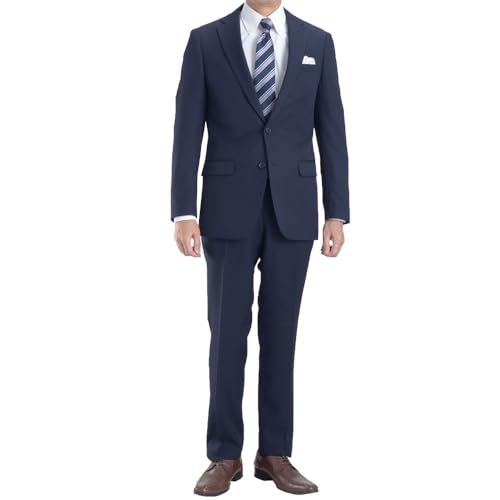 [MARUTOMI] スーツ メンズ 上下洗える 秋冬 ウォッシャブル ビジネススーツ オールシーズン ストレッチ 2つボタン シングルスーツ 通年 春夏 標準 ややスリム suit オシャレ 家庭洗濯可能 FOS-YBA-10-A5