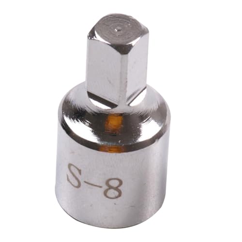 Okiyakusama Oil Sump Drain Plug Key Tool 8mm Square Head Accessory Parts Repair with 3/8 Drive Durable Automotive Accessories Replacement