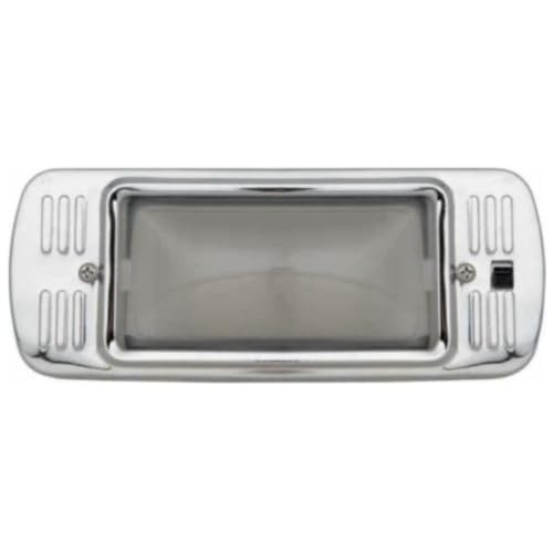 Guncmte for Chevy for GMC for Truck 1950-1955 Chrome Interior Dome Lamp Inside Cab Light Lens 6 Incandescent 2 47-13771-C