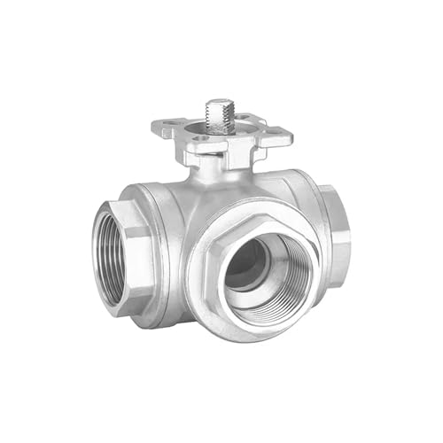 Vanne 3 voies en acier inoxydable SS304 robuste avec filetage femelle DN10 type L