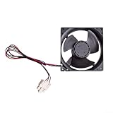 Rackumic Kühlschrank-Lüfter, geräuscharm, für Küchengeräte, Verdampferventilator, DC 12 V, drei Drähte, 12,5 x 12,5 cm, Grün oder Schwarz, kompatibel mit GW12E12MSIGB 52Z32 RV-Kühlschrank-Luftstrom (C
