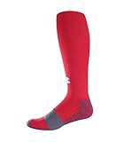 Under Armour Men's Football Over-The-Calf Socks, Red, Size Large( 9-12.5)