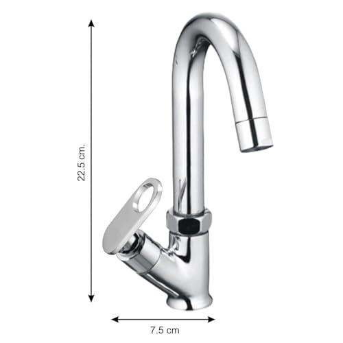 Image of ESOW Kitchen Drinking Water Faucet, 100% Stainless Steel, Swan Neck Tap Basin | Sink Faucet 360 Swivel | Table Top Pillar Cock | Tap Sink for Home, Bathroom & Office (Alive)