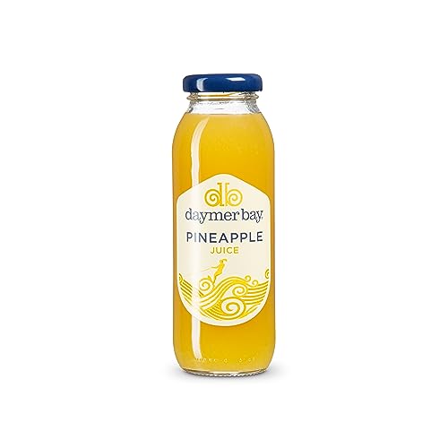Daymer Bay - Pineapple Juice, Refreshingly Fruity, Natural Ingredients, Not from Concentrate, Vegan, Gluten Free, 100% British Recyclable Packaging 24 x 250ml Glass Bottles
