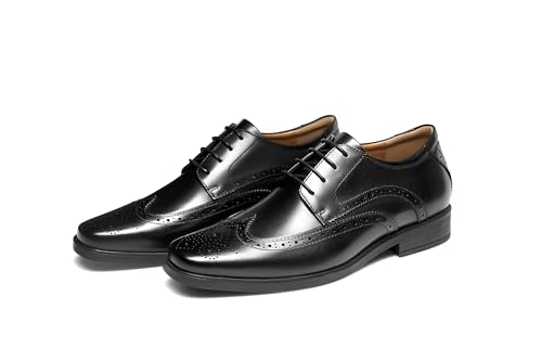 Mens Leather Oxford Shoes Formal Lace up Dress Shoes2