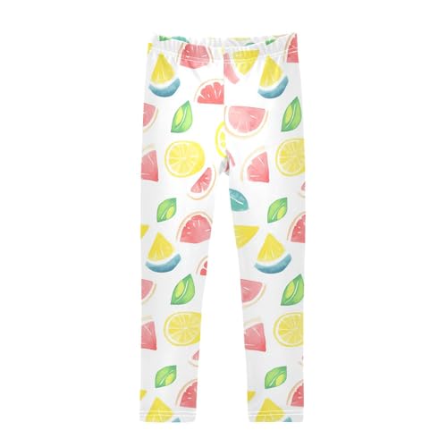 KLL Summer Small Fresh Watercolor Toddler Girls' Legging Stretch Full Length Dance Pants Running
