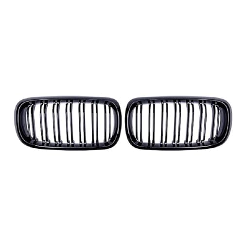 Calandres pour BMW X5 F15 et X6 F16 2014-2018 en ABS noir brillant double lamelle