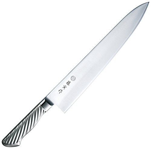 Fujitora Chef's Knife, 11.8 inches (300 mm), Made in Japan, Cobalt Alloy Steel, Double-edged, Chef's Knife for Cutting Meat, Can Be Used for Cooking Fish and Vegetables, Easy to Grip Tornado Pattern,
