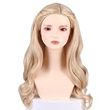 KiyaCos Beige Blonde Wicked Wig Long Loose Natural Wavy Good Witch Princess Wizard Cosplay Wigs for Women