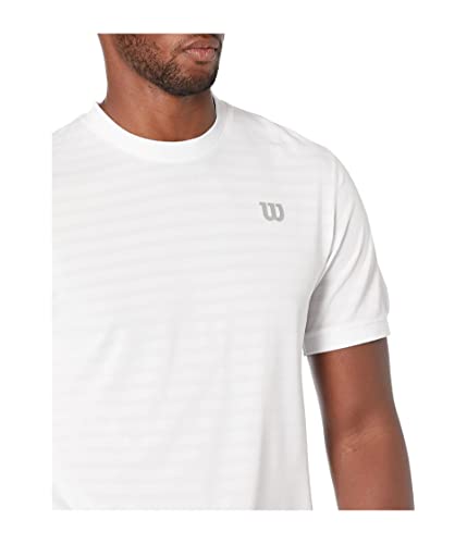 T-Shirt Wilson Homme en polyester respirant Stripe Crew bleu taille S - 4