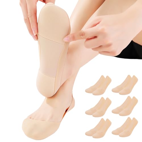 Image of No Show Socks Women with Sponge 6 Pairs Cushioned Sole