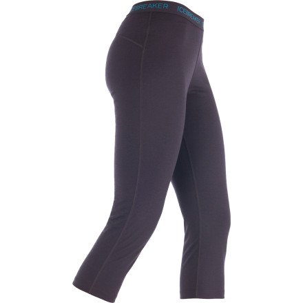 Icebreaker Oasis Legless Legging Court pour Femme Violet Cognac L