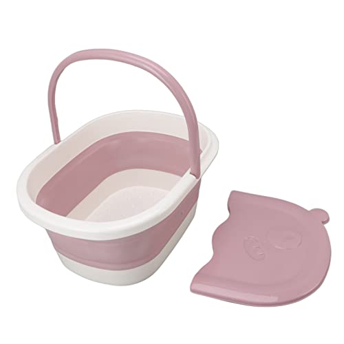 Tina Plegable para Remojo de Pies en Plástico con Asa Rosa miniatura 6