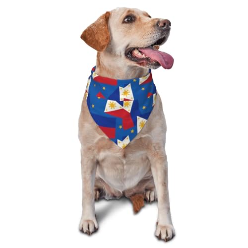 Cooling Dog Bandana Philippines Flag, Breathable & Washable