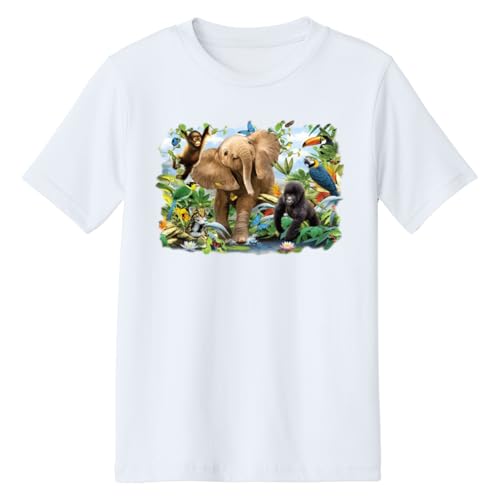 Boys Girls Jungle Solar Color Changing Shirt Sun Tee for Youth Size2