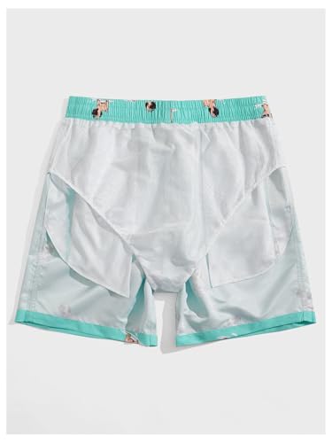 SOLY HUX Men's Swim Trunks Cartoon Print Drawstring Waist Board Shorts Bathing Suits3