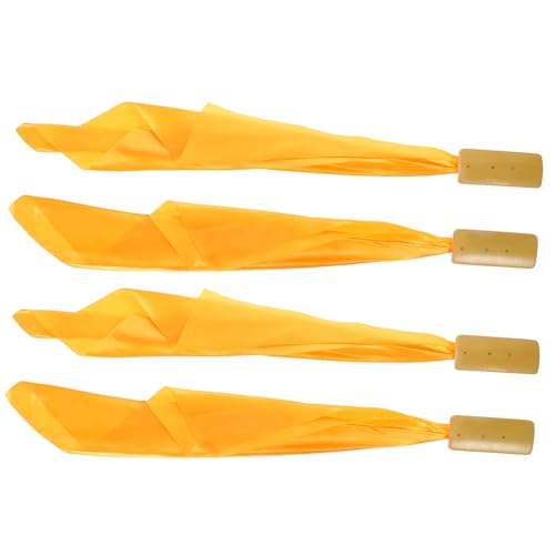 VICASKY Yellow Silk Chinese Kuaiban Clappers Set Castanets Safe Comfortable for Boys and Girls Adults Traditional Music Instrument