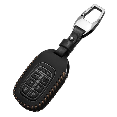 Avgardcat Leather Compatible with Honda Key fob Cover for 2025 2026 Odyssey 7 Buttons Accessories Keychain
