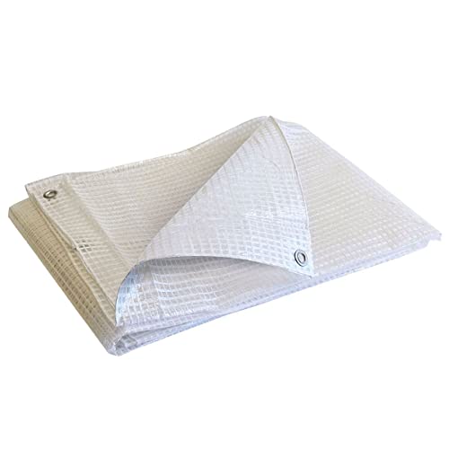 Plane Holz 170 g/m² - 4 x 3 m - Abdeckplane transparent - Seitenteilen Wasserdicht - Abdeckplane Hat Holz Cover