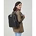 BOSTANTEN Genuine Leather 15.6 inch Laptop Backpack Purse for Women College Casual Backpack Travel Bag Daypack Black