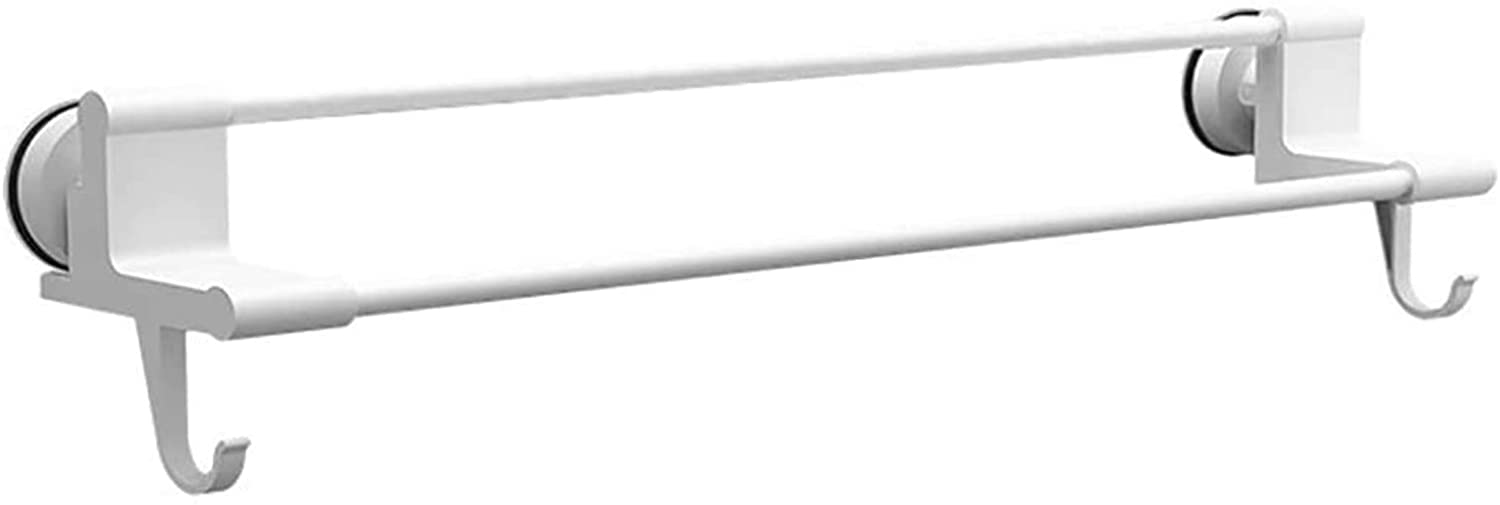 Porte-serviettes mural double pour suspendre le linge sans trouer le carrelage de bain