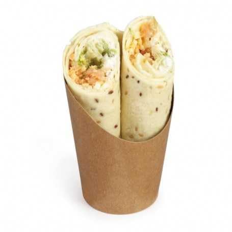 Générique 1000 pots wrap en papier kraft brun 5,5 oz (165 ml) – Emballage résistant pour wraps et snacks à emporter