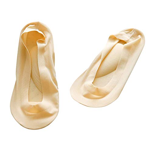 Hozora Calze arco supporto 3D, spugna traspirante Massaggio plantare imbottito Assistenza ortopedica Calza invisibile per barche nascosta (Pelle)