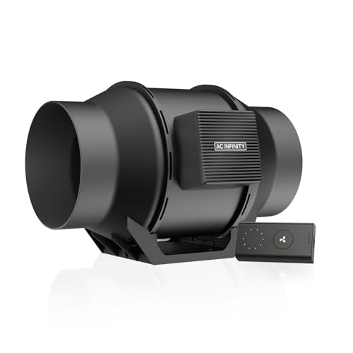 AC Infinity CLOUDLINE A6, Quiet 150mm Inline Duct Fan with Speed Controller, EC Motor - Ventilation Exhaust Fan for Heating Cooling Booster, Grow Tents, Hydroponics