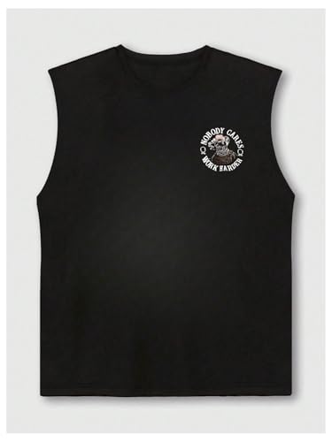 Men's Skull Graphic Summer Tank Tops Crew Neck Gym Workout Funny Sleeveless Tee Shirts for Mens4