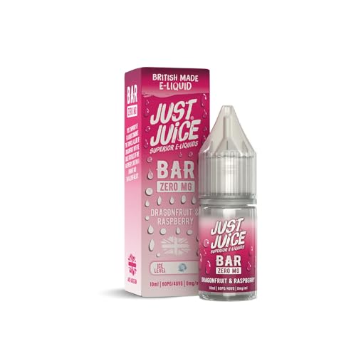 Just Juice Superior E-Liquids Vape Liquid with No Nicotine - Dragonfruit & Raspberry Flavour - 10ml Bottle, 60/40 0mg e-Liquid, Nic Free eliquid