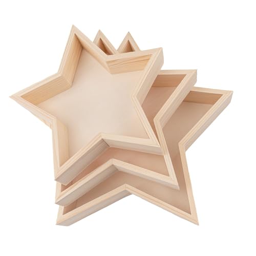 Ideen mit Herz | Holztabletts in Sternform | Holzsterne zum Aufstellen...