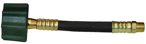 MARSHALL EXCELSIOR COMPANY MER426-15 Mec High Pressure HOSE 1/4 In Id, Female Qcc Green x 1/4 In Mpt x 12 In Long, Replaces 511514-151855,