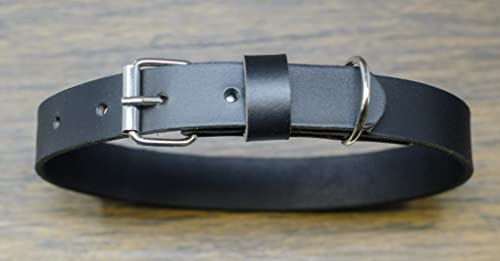 Ashford Ridge Made in England Real Leather Dog Collar - Black Small, Small (33cm - 43cm) - Image 2