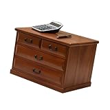 NUHSLF Desktop File Cabinet Organizer - 7-Drawer Storage Box for Home & Office Flat File Organizer Compact Desktop Cabinet for Efficient Document Management (B-4 Drawers)